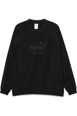 PUMA Long Sleeve Tops, male, , Size: S V-Neck Long Sleeve Drawstring T-shirt