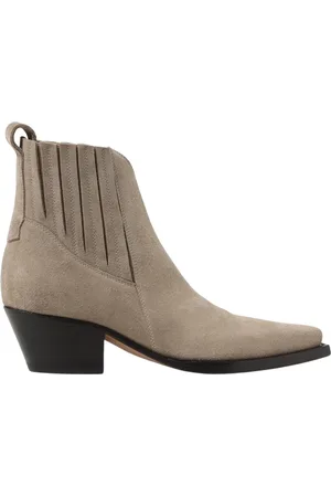Buttero Cowboy Boots, female, , Size: 7 US Sand Leather Ankle Boots