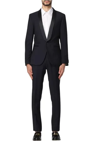 corneliani Single Breasted Suits, male, , Size: L Blue Shawl Collar Tuxedo Suit