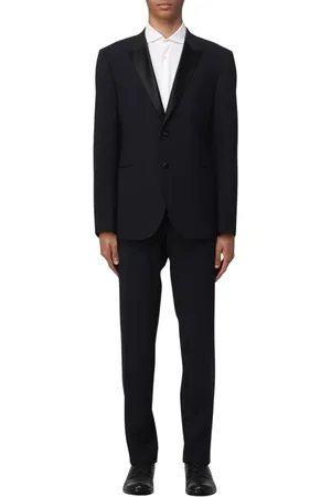 Emporio Armani Single Breasted Suits, male, , Size: L Black Two-Piece Suit