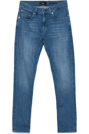 7 for all Mankind Slim-fit Jeans, male, , Size: W33 Denim Jeans with Classic Style