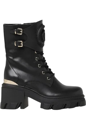 Roberto Cavalli Lace-up Boots, female, , Size: 10 US LaceUp Platform Ankle Boots