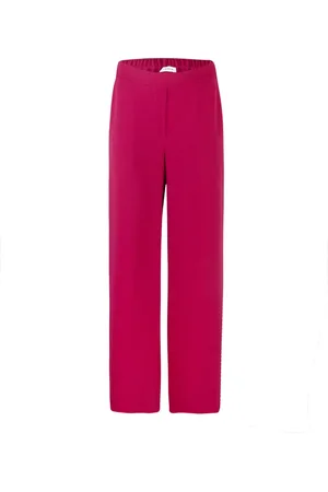 P.A.R.O.S.H. Straight Trousers, female, , Size: L Palazzo Trousers Elastic Waist Pockets