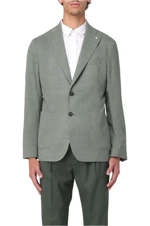 Manuel Ritz Blazers, male, , Size: 2XL Stretch wool blend slim fit jacket