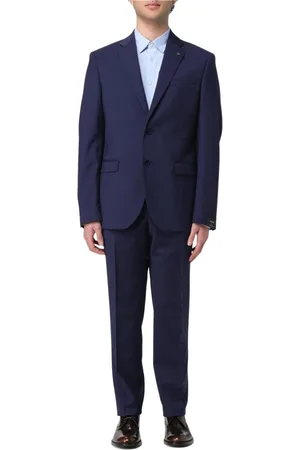 Manuel Ritz Single Breasted Suits, male, , Size: 2XL Slim Fit Notch Lapel Suit