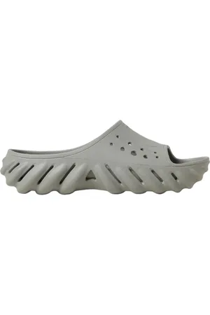 Crocs Sliders, male, , Size: 6 US Comfort Slide Sandals in Grey