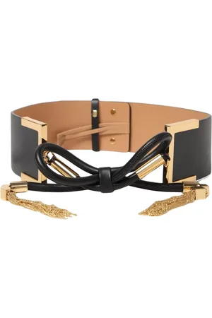 Elisabetta Franchi Belts, female, , Size: L Leather Belt with Tassels