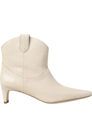 Staud Cowboy Boots, female, , Size: 7 US Chic Cream Ankle Boots