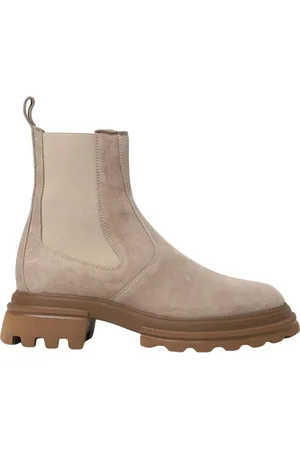 Hogan Chelsea Boots, female, , Size: 6 1/2 US Chunky Sole Suede Chelsea Ankle Boots
