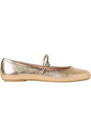 Gianvito Rossi Ballerinas, female, , Size: 6 1/2 US Metallic Leather Ballerina Flats