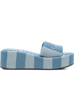 Fendi Wedges, female, , Size: 7 1/2 US Clear Striped Sandals