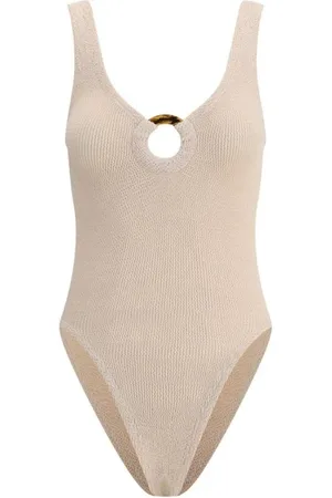 Hunza G One-piece, female, , Size: ONE SIZE Crinkle One-Piece Swimsuit with Cut-Out Neckline