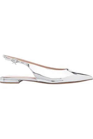 Gianvito Rossi Ballerinas, female, , Size: 10 US Silver Pointed Toe Flats