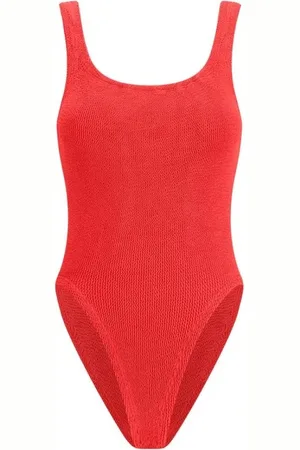 Hunza G One-piece, female, , Size: ONE SIZE Square Neckline Crinkle Swimsuit