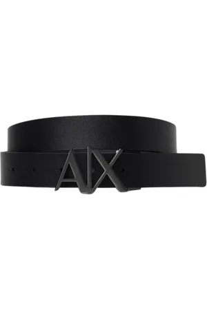 Armani Exchange Belts, male, , Size: 3XS Blue Leather Belt with AX Buckle
