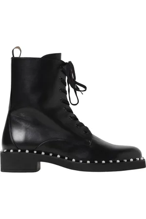 Stuart Weitzman Lace-up Boots, female, , Size: 10 US Studded Combat Boots