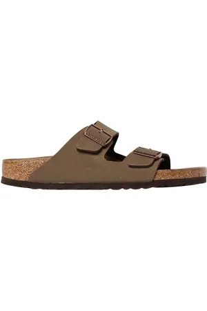 Birkenstock Sliders, male, , Size: 13 US Suede Leather Sandals
