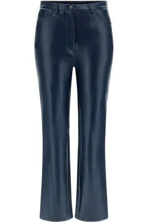 Guess Straight Trousers, female, , Size: W27 L29 EcoLeather Straight Fit Trousers with Logo