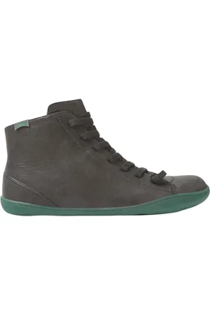 Camper Lace-up Boots, female, , Size: 6 US Grey Leather HighTop Sneaker