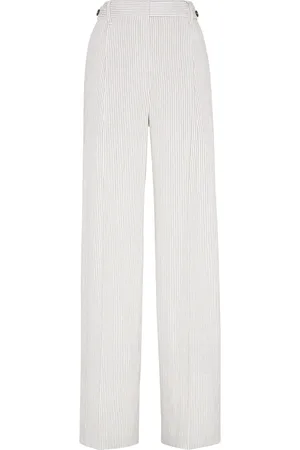 Brunello Cucinelli Straight Trousers, female, , Size: XS Pants with Concealed Front Button