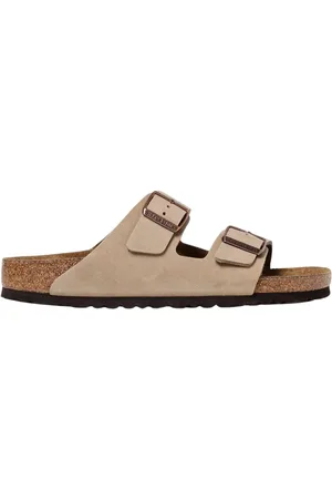 Birkenstock Sliders, male, , Size: 9 US Classic Suede Sandals Casual
