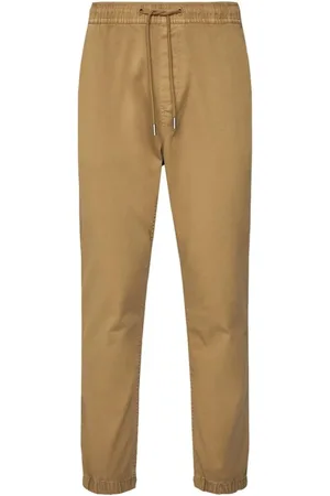 Tommy Hilfiger Slim-fit Trousers, male, , Size: W32 L30 Classic Cotton Trousers with Elastic Waistband