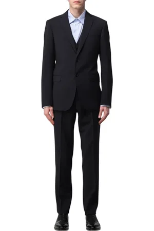 Emporio Armani Single Breasted Suits, male, , Size: 3XL Navy Wool Suit Classic Fit