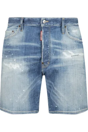 Dsquared2 Denim Shorts, male, , Size: XL Denim Bermuda Shorts with Urban Style