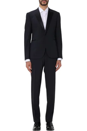 Emporio Armani Single Breasted Suits, male, , Size: M Luxury Black Tuxedo Suit