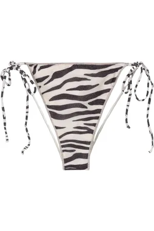 MC2 SAINT BARTH Bikinis, female, , Size: M Zebra Print Bikini Bottoms