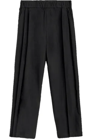 A PAPER KID Straight Trousers, male, , Size: M Elastic Waistband Hose with Pockets