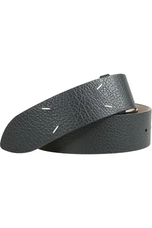 Maison Margiela Belts, male, , Size: 100 CM Metallic Leather Belt with Four Stitches