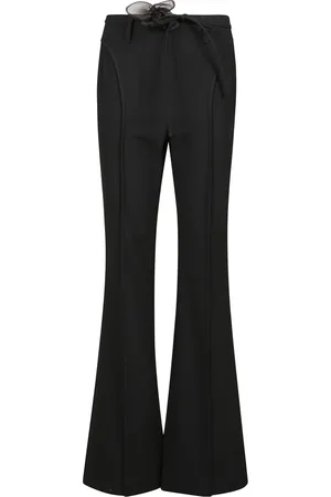 ROTATE Wide Trousers, female, , Size: L High-waisted pants with button and zip closure
