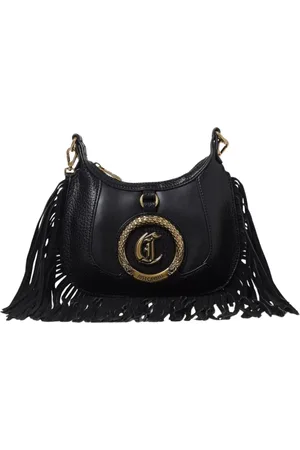 Roberto Cavalli Shoulder Bags, female, , Size: ONE SIZE Leather Fringe Clutch Bag