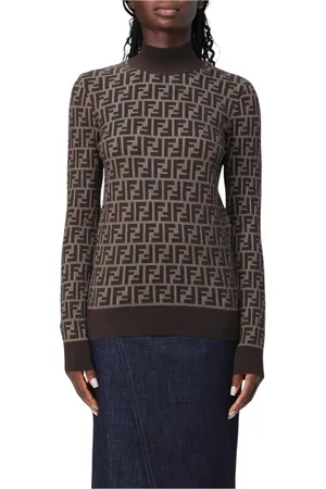 Fendi Turtlenecks, female, , Size: M Luxurious Tobacco Sweater