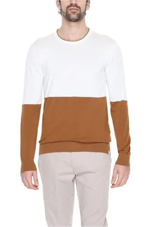Liu Jo Long Sleeve Tops, male, , Size: M Cream Cotton Jersey T-Shirt