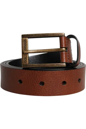 Dolce & Gabbana Belts, male, , Size: 105 CM Classic Metal Buckle Leather Belt