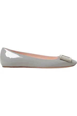 Roger Vivier Ballerinas, female, , Size: 5 US Grey Patent Leather Ballerinas