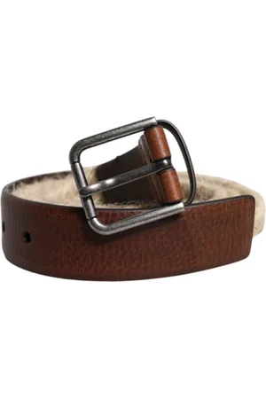 Dolce & Gabbana Belts, male, , Size: 100 CM Luxury Woven Leather Belt with Metal Buckle