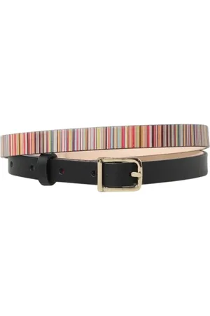 Paul Smith Belts, female, , Size: 85 CM Leather Belt Multicolored Stripes
