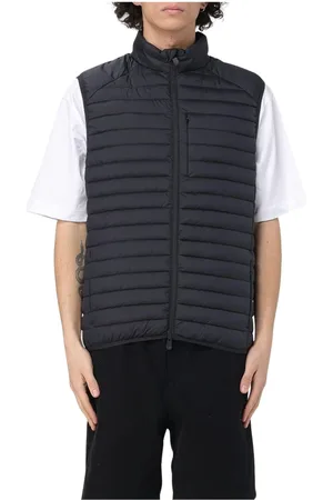 save the duck Vests, male, , Size: M Burgundy Quilted Vest for Men