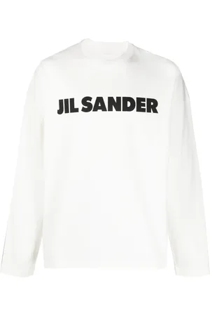 Jil Sander Sweatshirts, male, , Size: S Logo-Print Cotton Sweatshirt