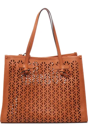 Gianni chiarini Tote Bags, female, , Size: ONE SIZE Coral Leather Marcella Bag