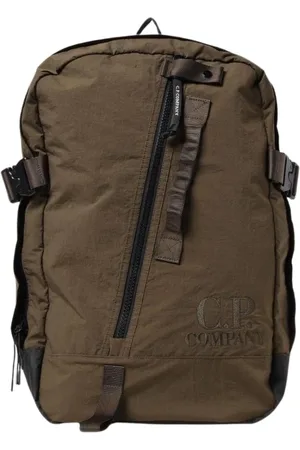 C.P. Company Backpacks, male, , Size: ONE SIZE Black Backpack with Multiple Compartments