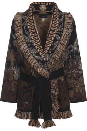 Alanui Cardigans, female, , Size: L Jungle Toile de Jouy Cardigan