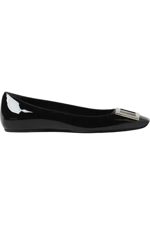 Roger Vivier Ballerinas, female, , Size: 7 US Grey Patent Leather Ballerinas