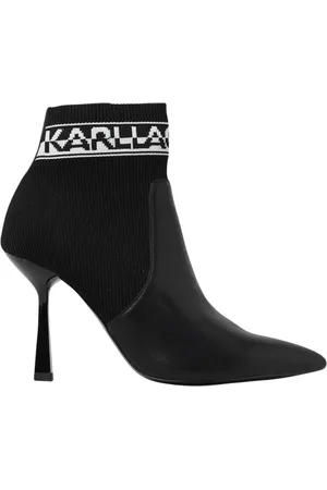 Karl Lagerfeld Heeled Boots, female, , Size: 10 US Knit Sock Boots Pointed Toe