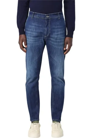 Dondup Slim-fit Jeans, male, , Size: W32 Navy Straight-Leg Denim Jeans
