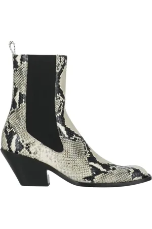 Khaite Cowboy Boots, female, , Size: 10 US Python Print Ankle Boots