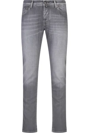 Jacob Cohen Slim-fit Jeans, male, , Size: W35 Grey Cotton Elastane Trousers